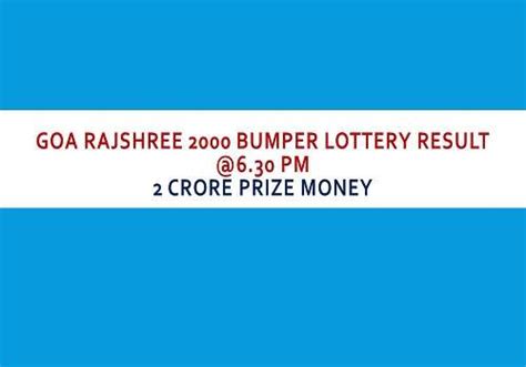 daily bumper result|Goa daily bumper.